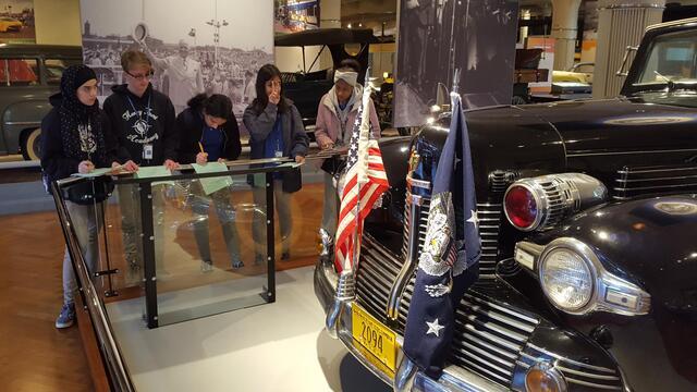 As a culminating activity Mr. Burton's US history class investigated the Civil Rights movement by taking a look at the artifacts in the "Liberty and Justice for All" section at The Henry Ford.  The students also took an interesting trip to investigate the history of presidential vehicles.  Everything from Teddy Roosevelt's carriage to the famous JFK limo were investigated.